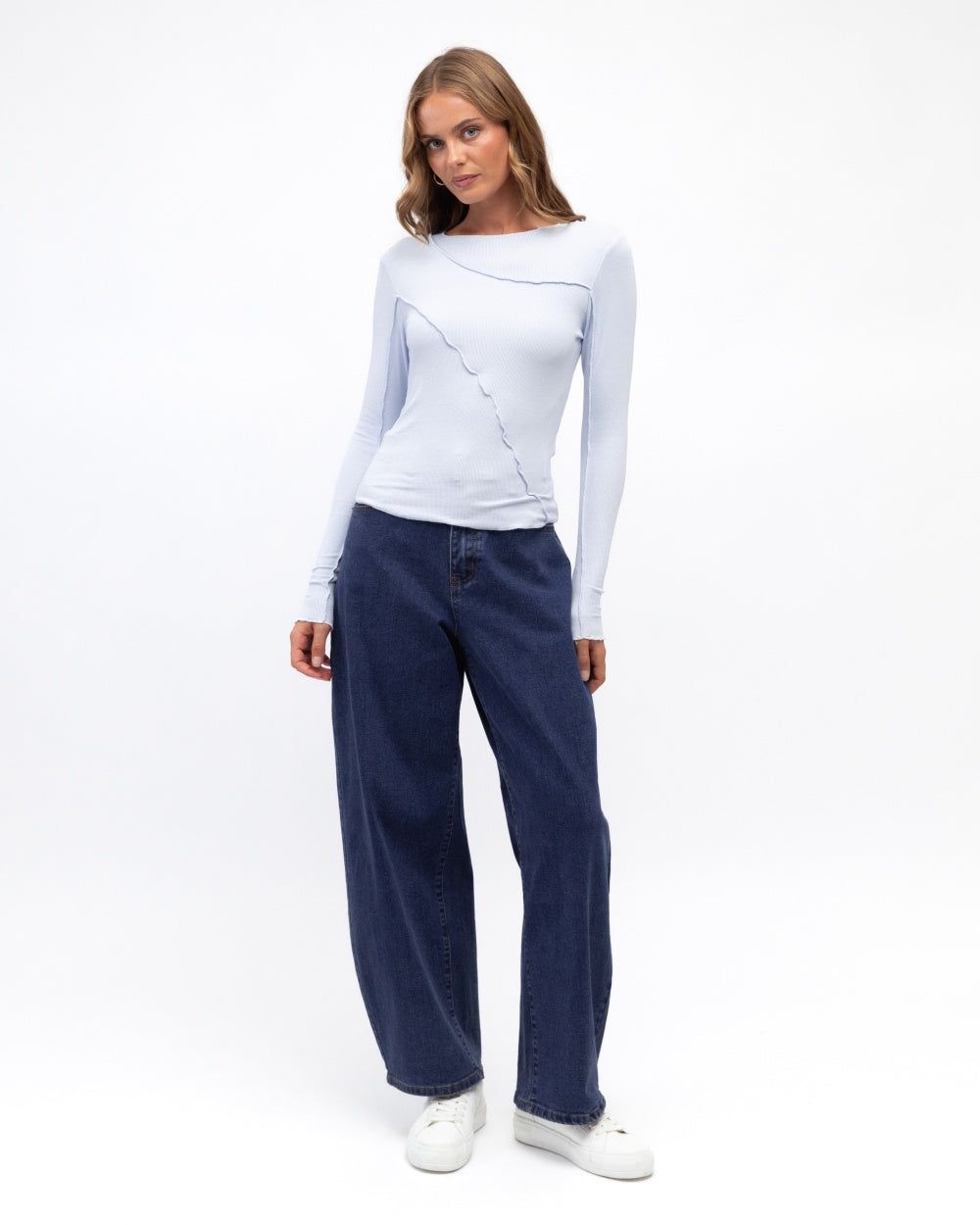 Sita Long Sleeve Top - Blue