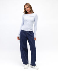 Sita Long Sleeve Top - Blue