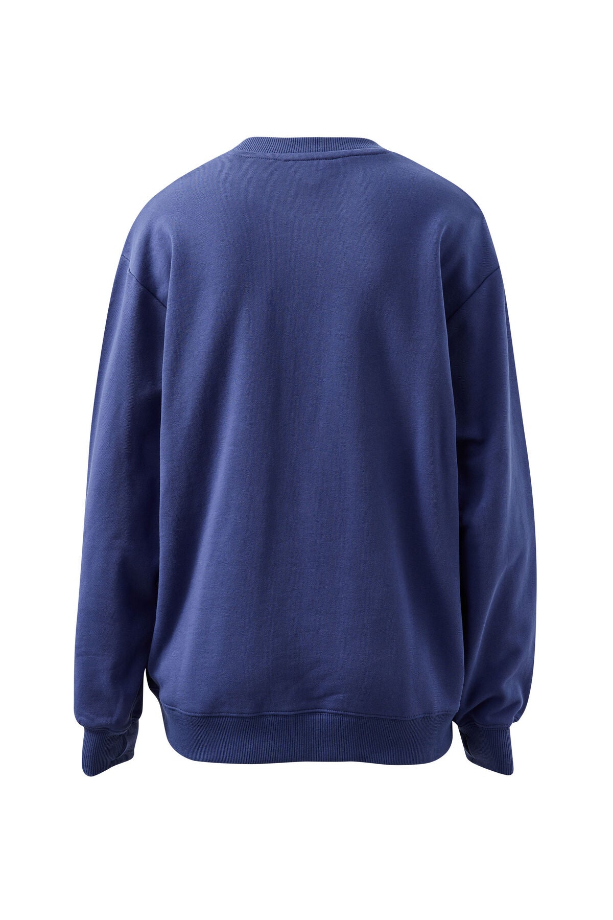 Isla Oversized Slouchy Crew - Washed Navy White Heritage Logo