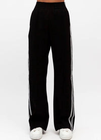 Black Pants with White Stripe