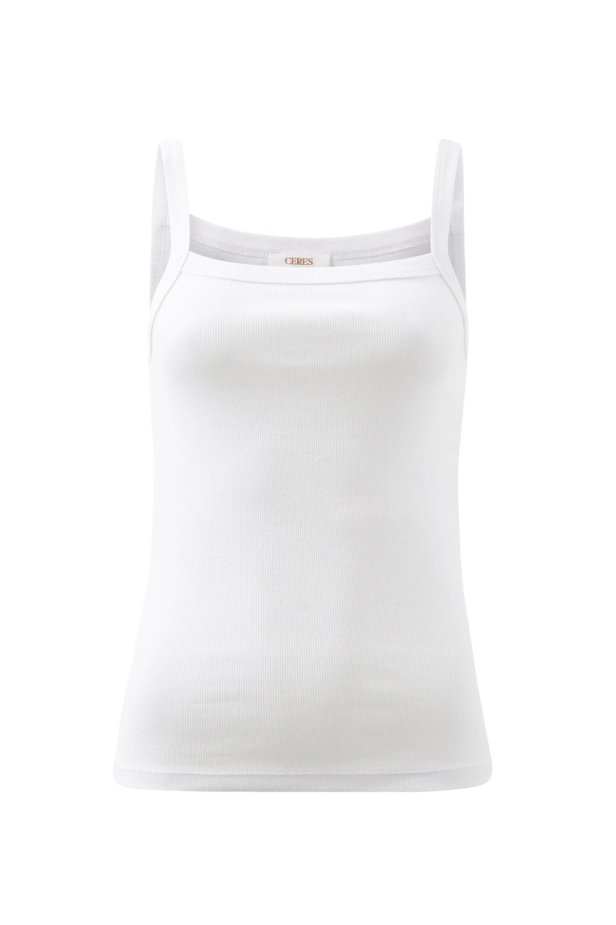 Sophie Rib Singlet - White