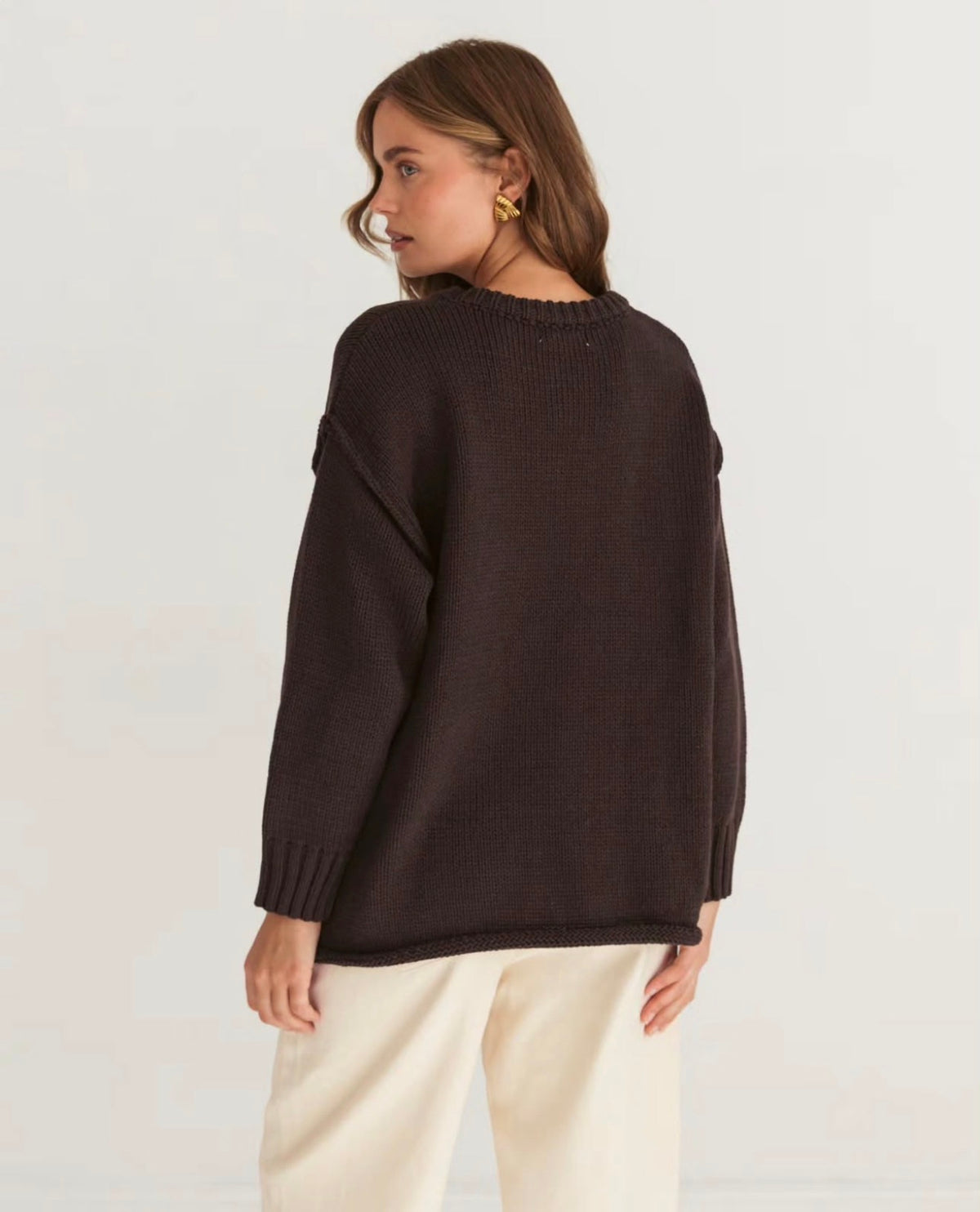 Antonia Knit Jumper - Chocolate