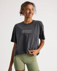 Thrive Tee - Black Snow Wash Keyline Stack