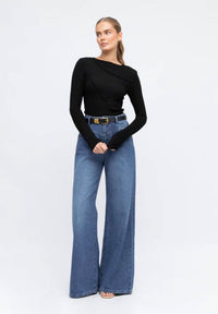 Sita Long Sleeve Top - Black