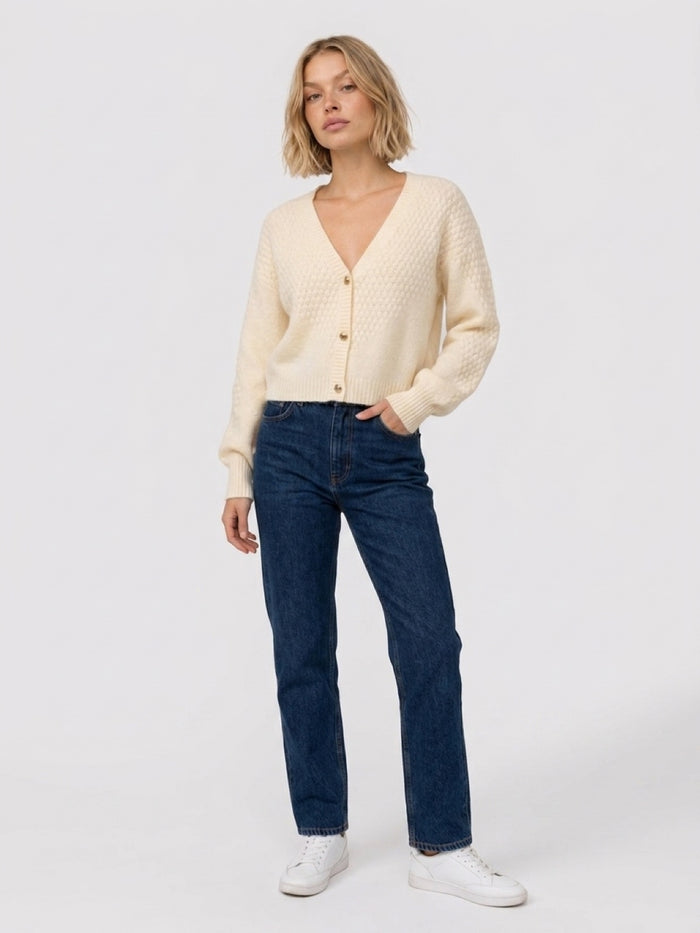 Shell Cashmere Cardigan - Cream