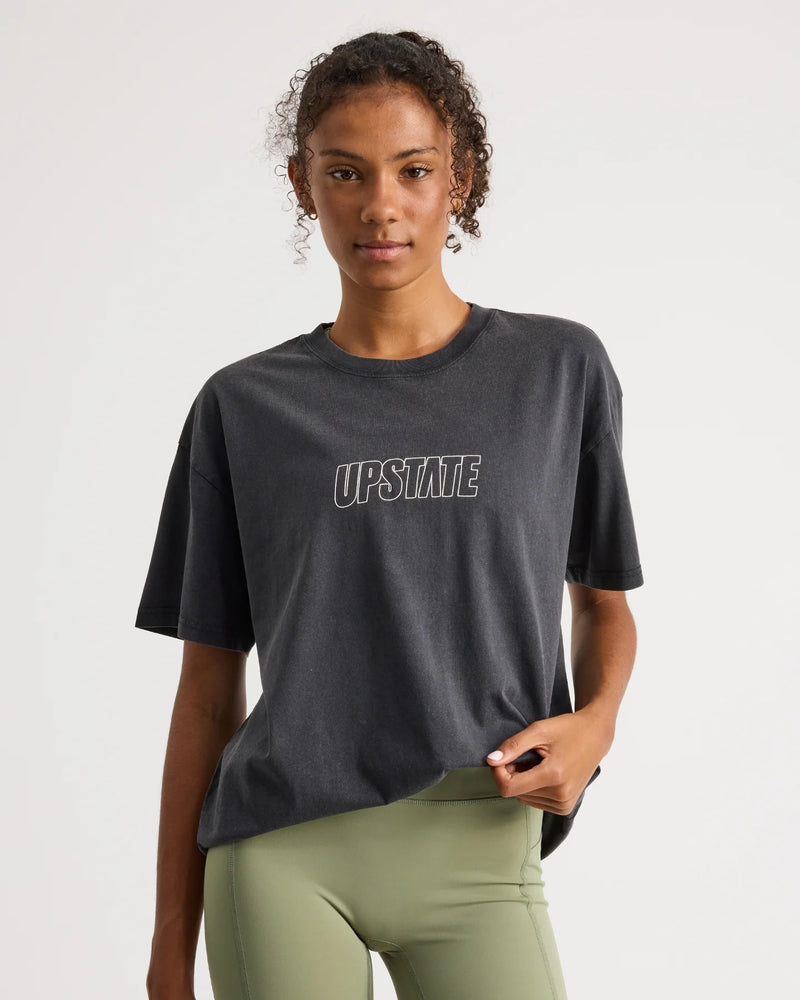 Thrive Tee - Black Snow Wash Keyline Stack