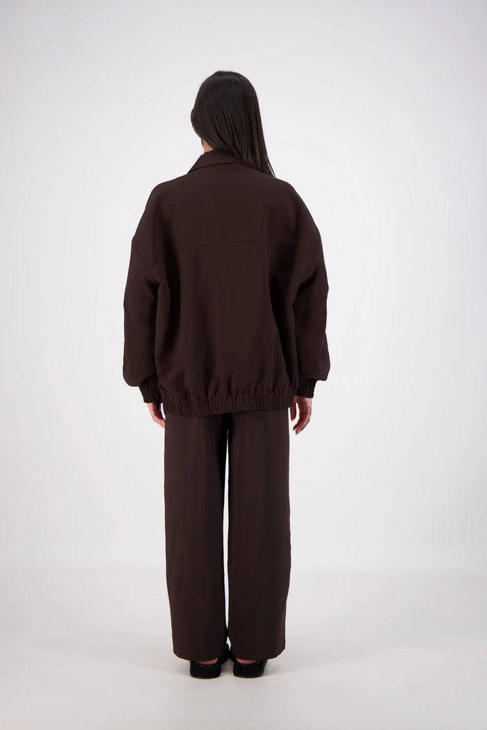 Ischia Bomber Jacket - Dark Brown