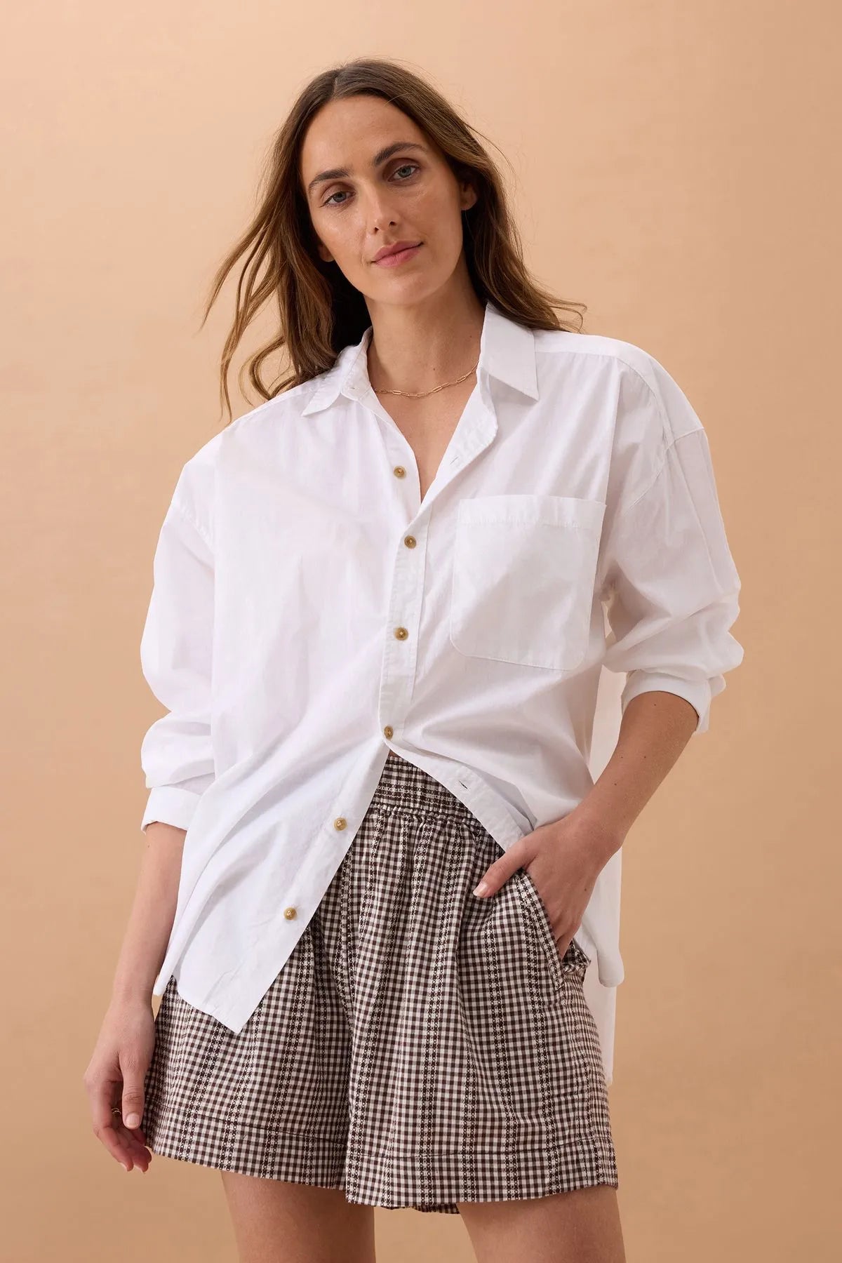 Mila Short - Choc Gingham