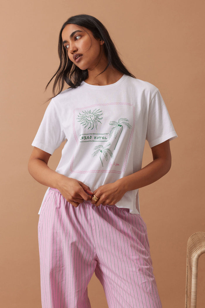 Stevie Slouchy Tee - White Ceres Hotel
