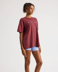 Thrive Tee - Warm Cherry Snow Wash