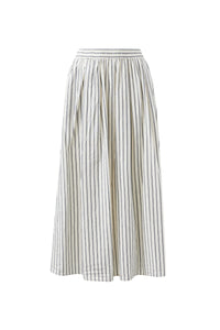 Florence Maxi Skirt - Winter White/True Navy Stripe