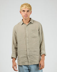 Linen Long Sleeve Shirt II - Khaki