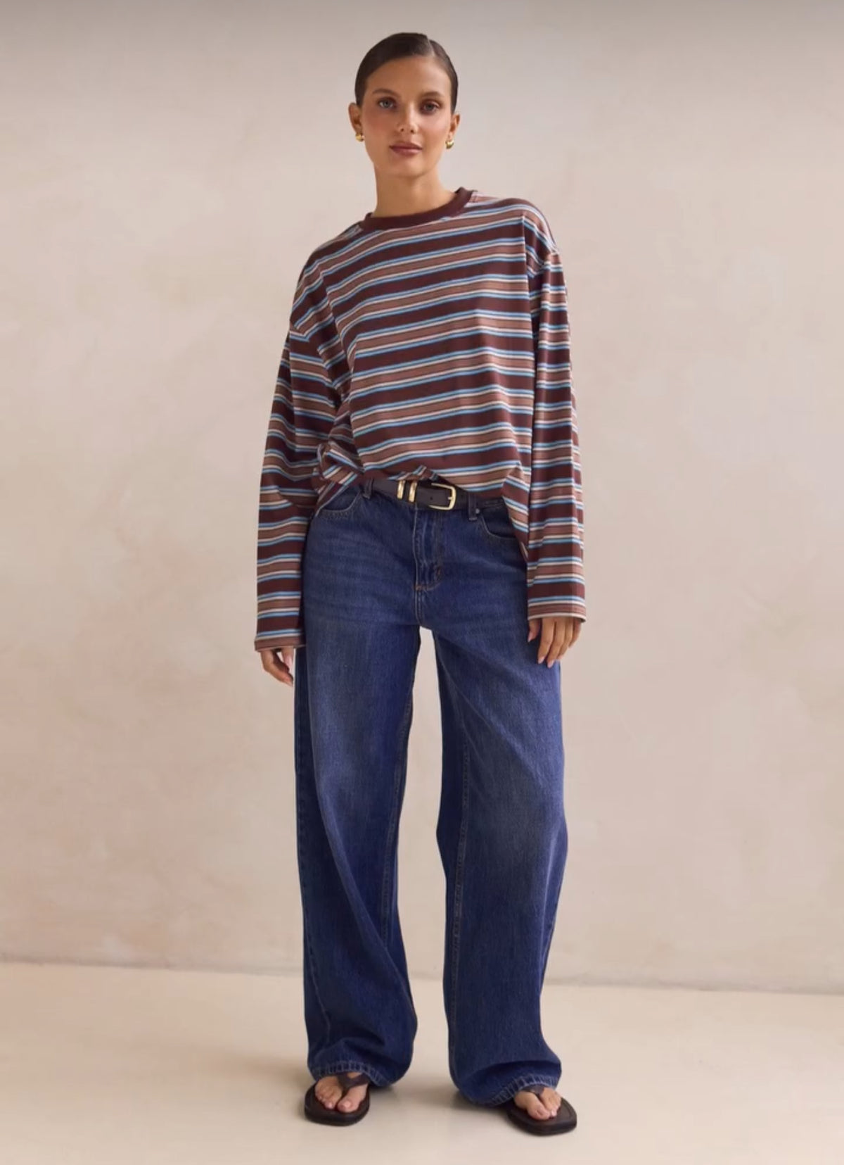 Bonnie Brown Stripe Top