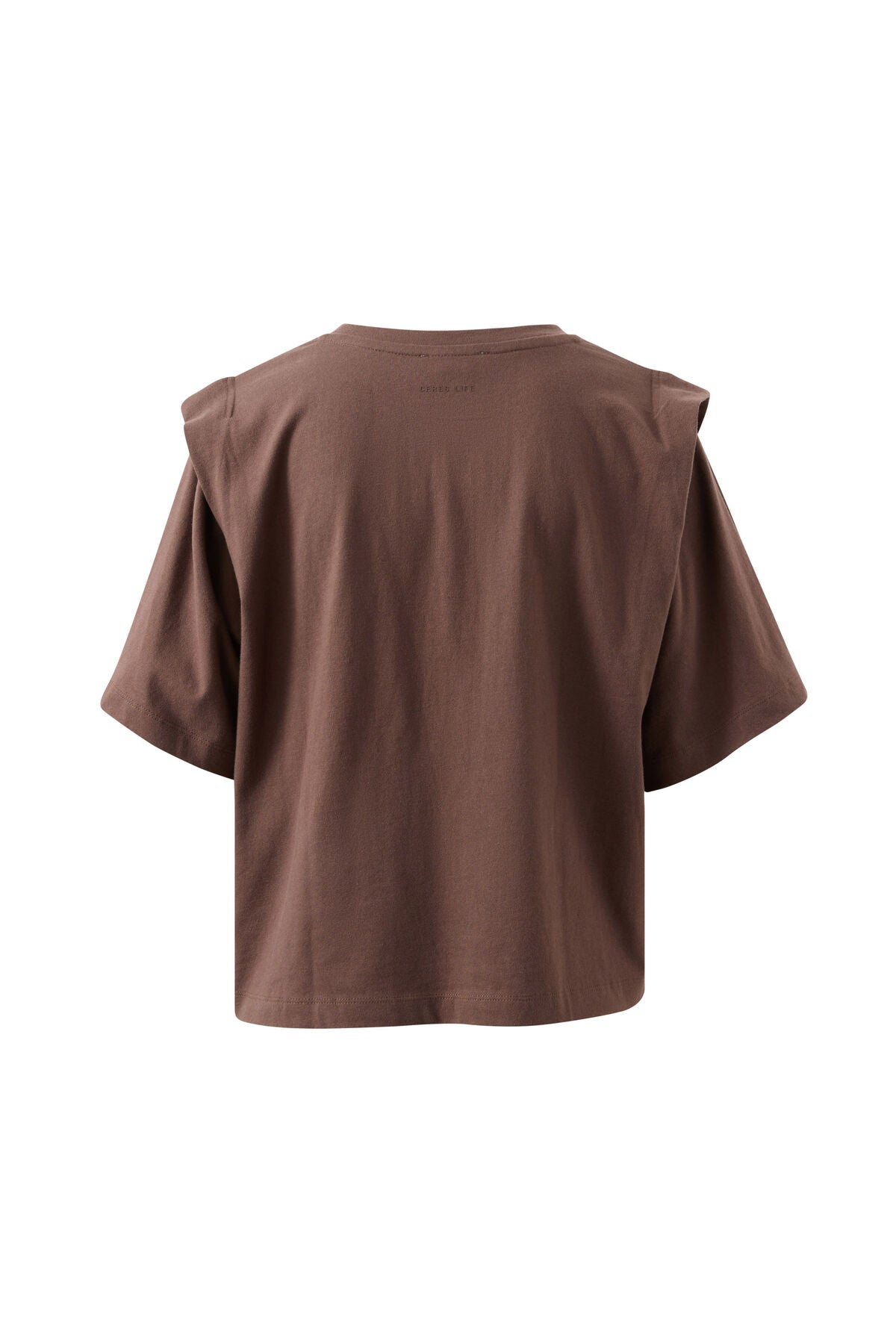 Rainey Pleat Sleeve Tee - Brunette Brown