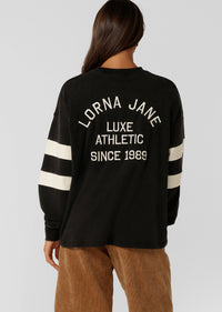 Throwback Oversized Lightweight Sweat - Washed Black
