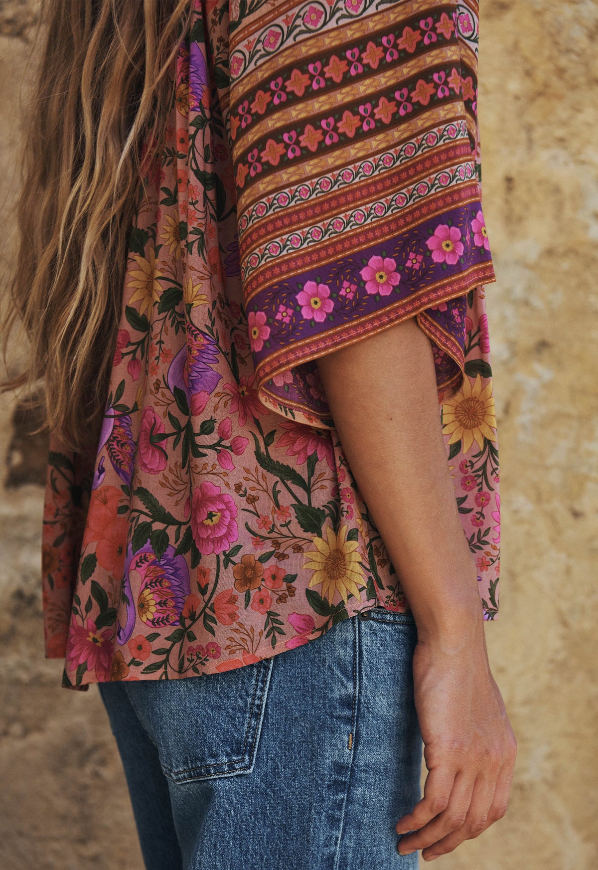 Swan Lake Short Sleeve Blouse - Lilac Rose Pink