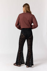 Queen of hearts Long Sleeve Tee - Walnut