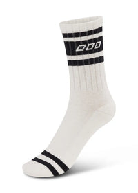 Varsity Crew Socks - Porcelain/ Black