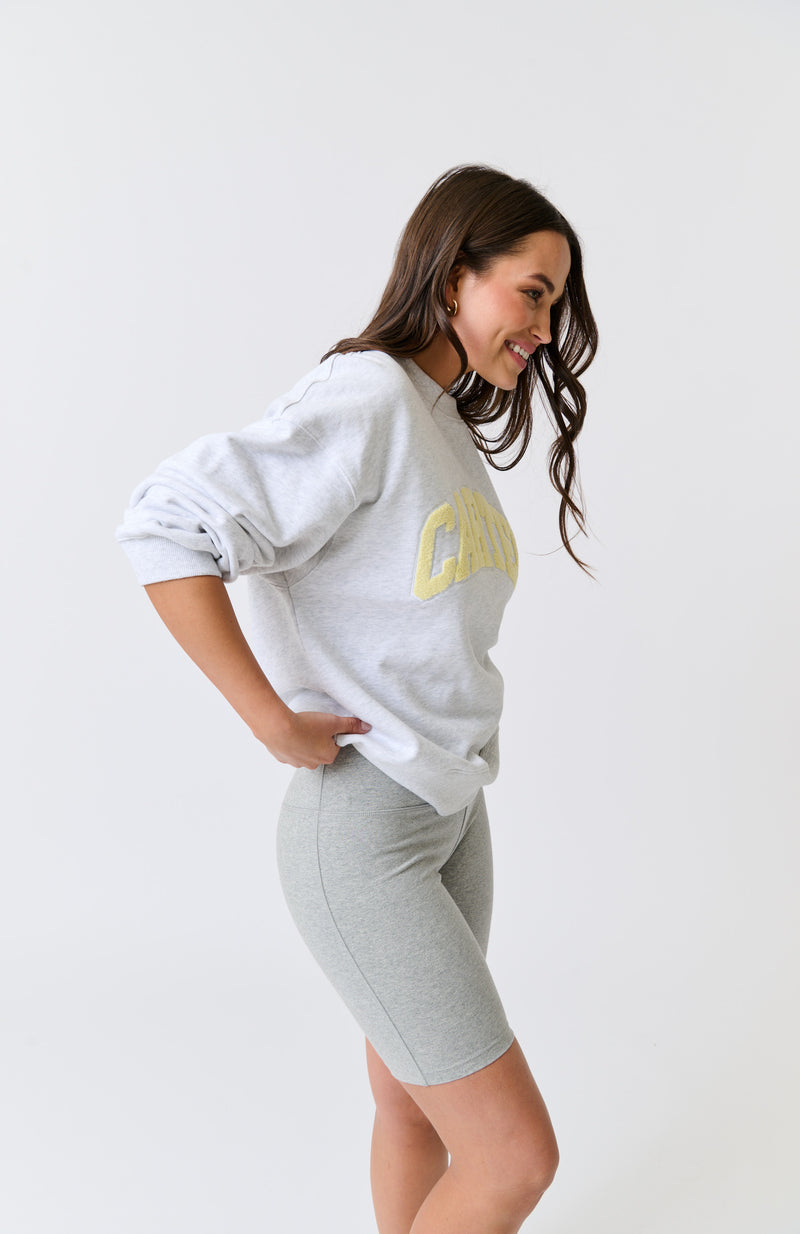 Nina Sweater - Grey Marle Varsity