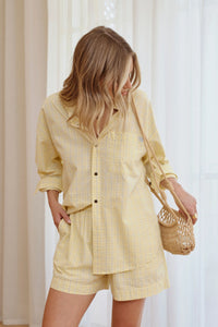 Peta Oversized Shirt -Sun Faded Check