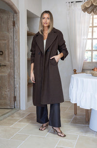 Chocolate Wool Blend Coat