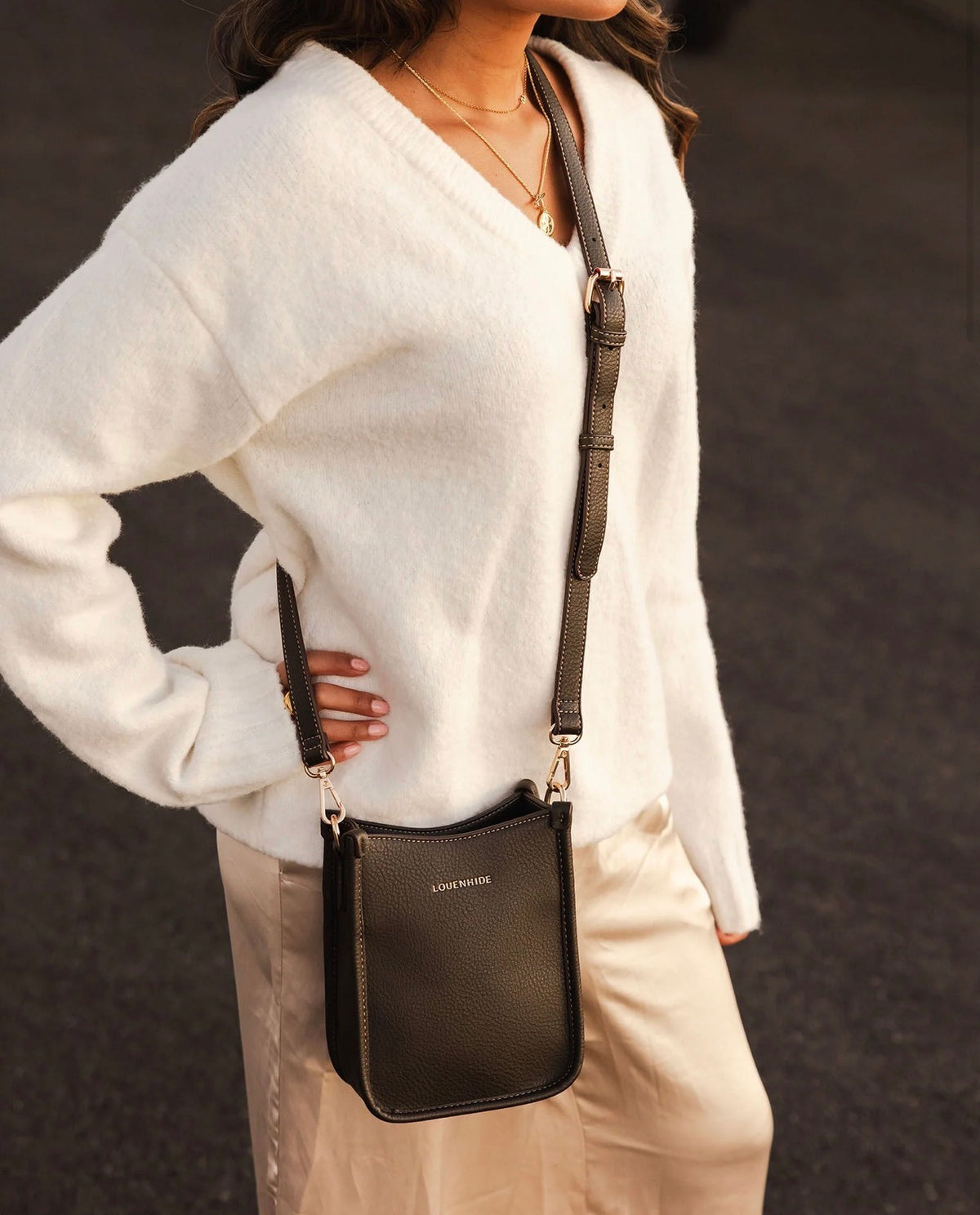 Parker Phone Crossbody Bag - Chocolate