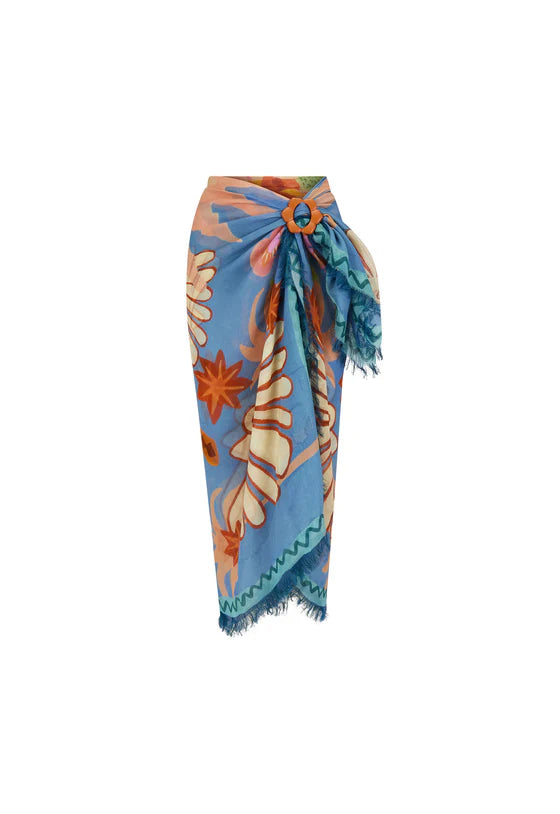Oceana Travel Scarf - Sea Blue