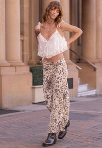 Snow Leopard Bias Maxi Skirt - Animal