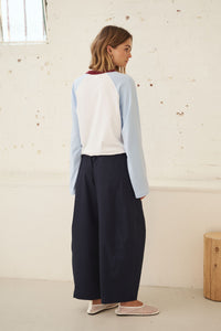 Bella Barrel Pant - True Navy