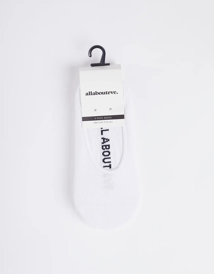 AAE 3 Pack Sockettes - White. All About Eve