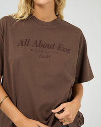 AAE Timeless Tee - Brown. All About Eve