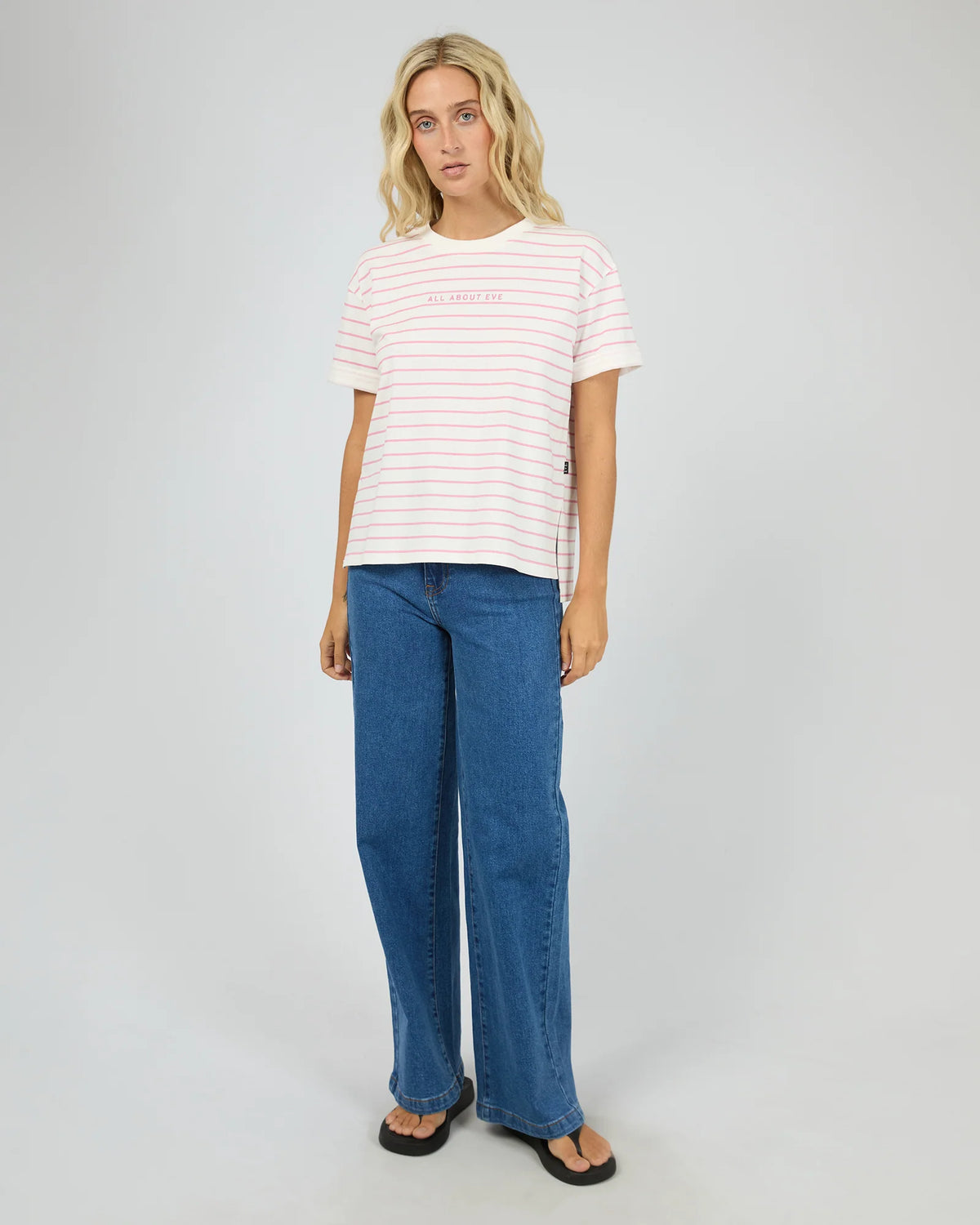 AAE Washed Stripe Tee - Orchid