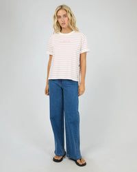 AAE Washed Stripe Tee - Orchid