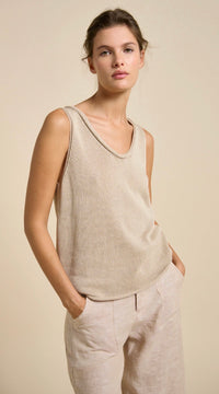 Scoop Neck Spring Tank - Natural