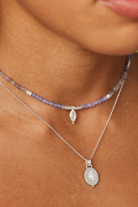 Alina Opal Silver Necklace