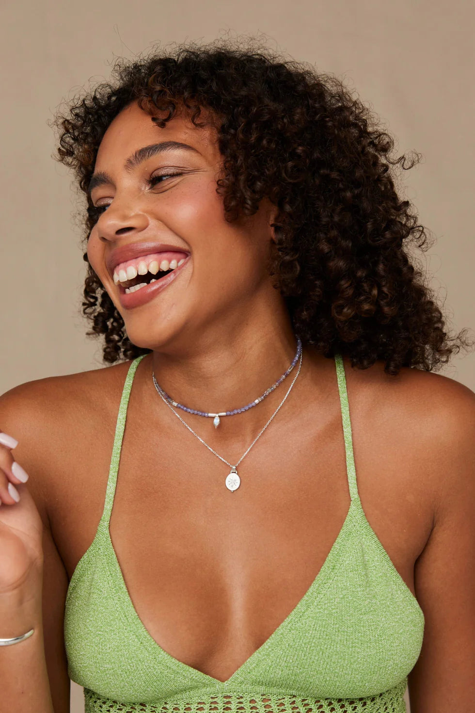 Alina Opal Silver Necklace