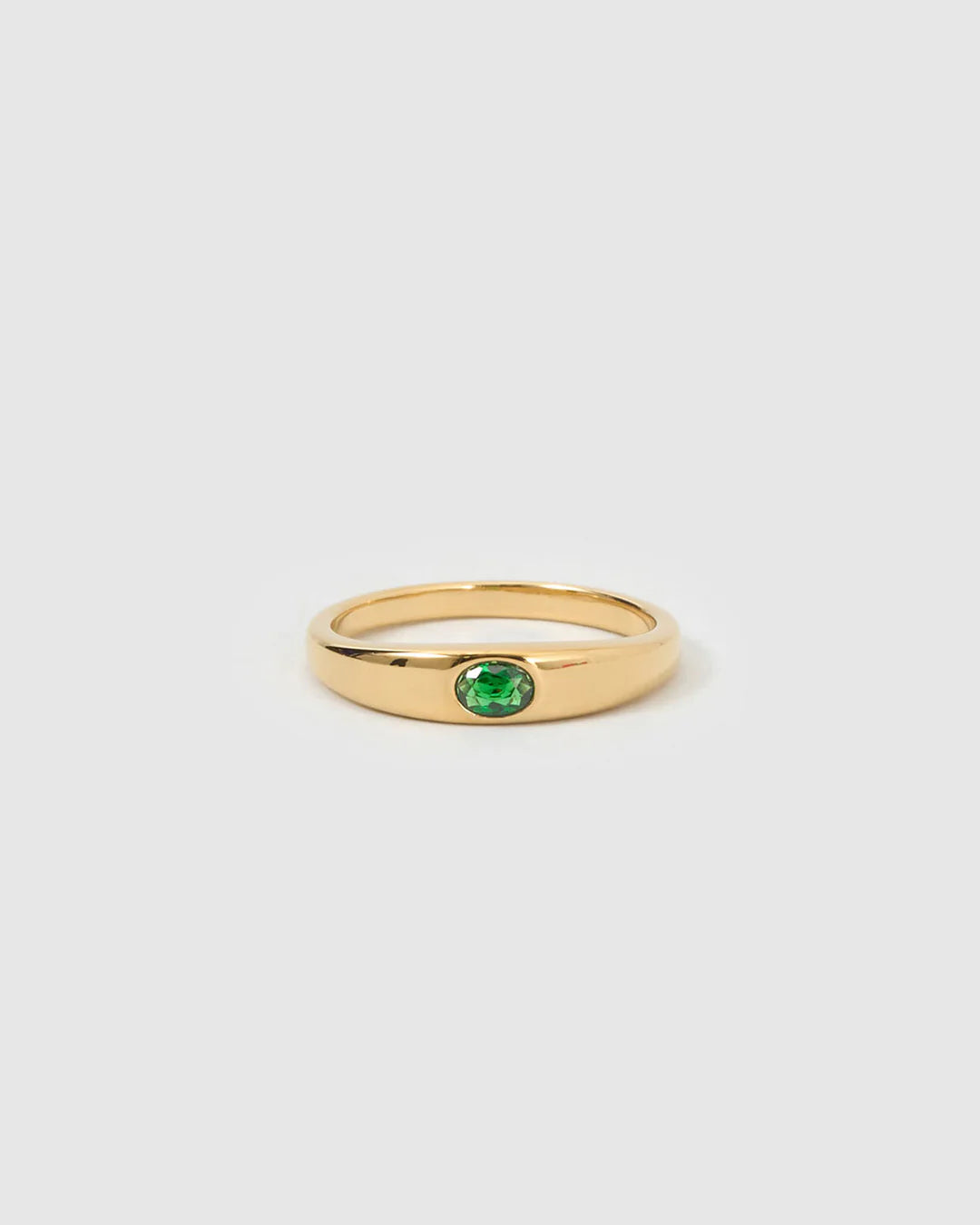 Aria Gold Ring - Emerald