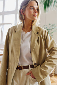 Aggie Boxy Blazer - Summer Taupe. Ceres Life