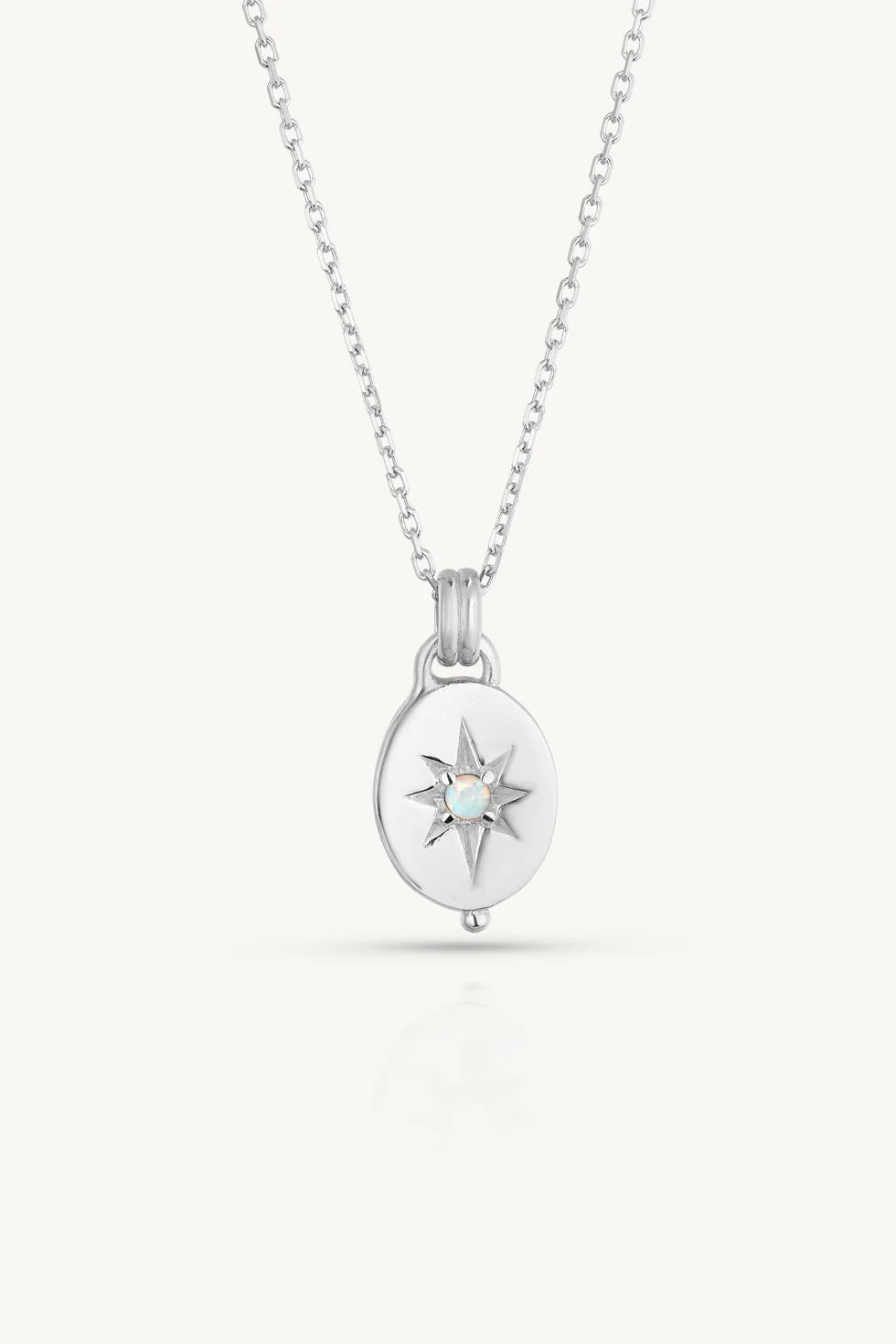 Alina Opal Silver Necklace