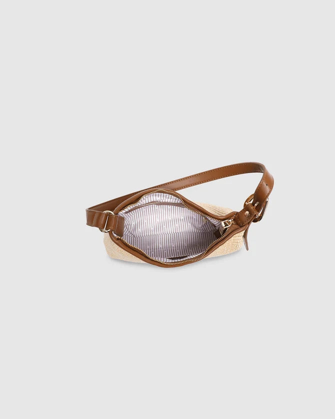 Amelia Shoulder Bag - Raffia/Tan