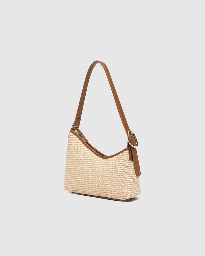 Amelia Shoulder Bag - Raffia/Tan