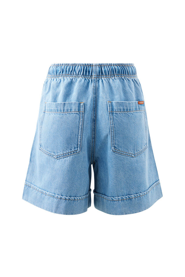 Andie Drawstring Short - Vintage Blue