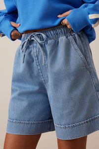Andie Drawstring Short - Vintage Blue