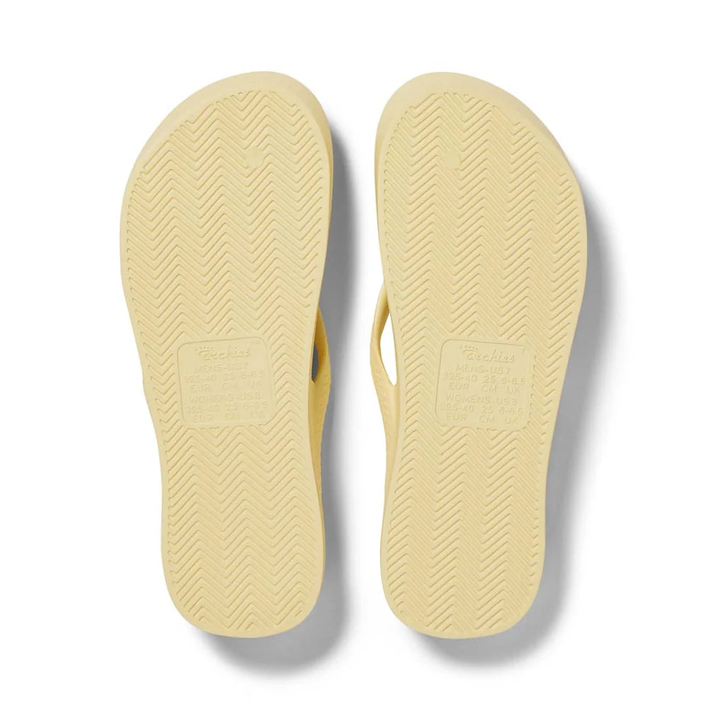 Arch Support Thongs - Lemon