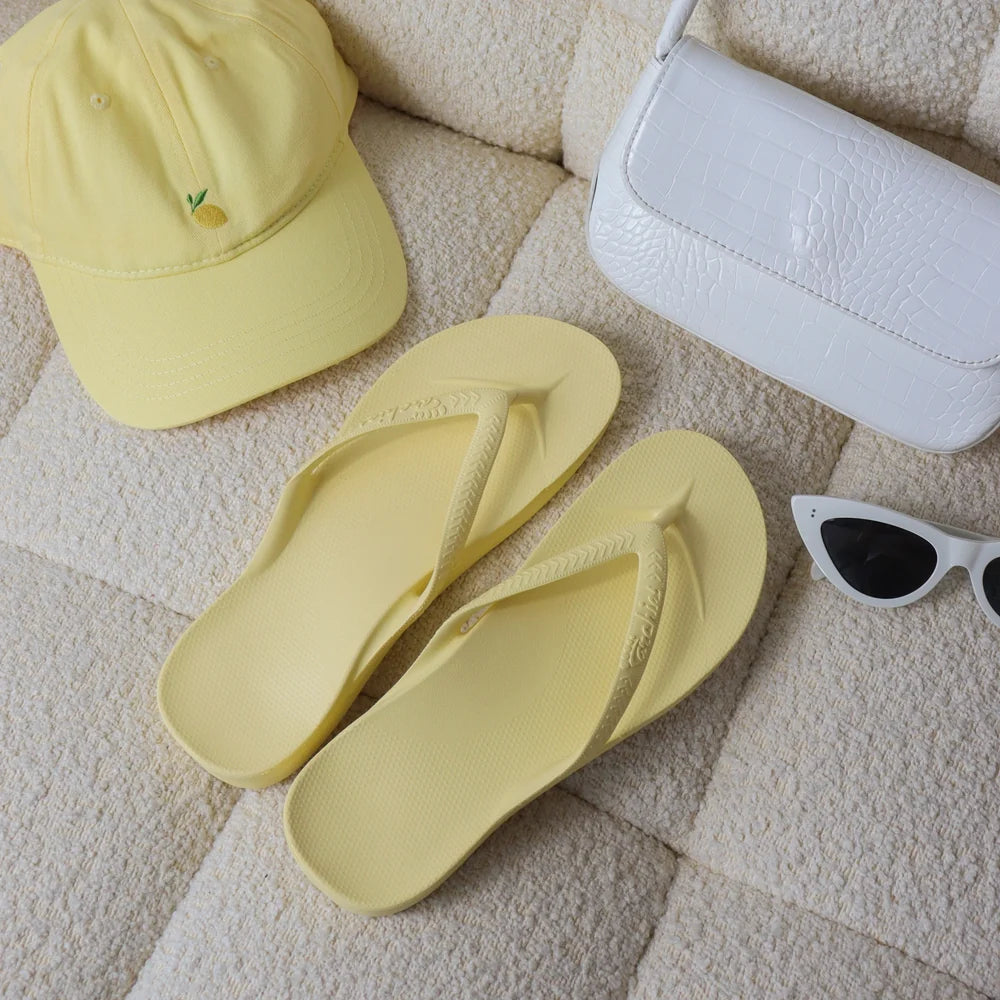 Arch Support Thongs - Lemon