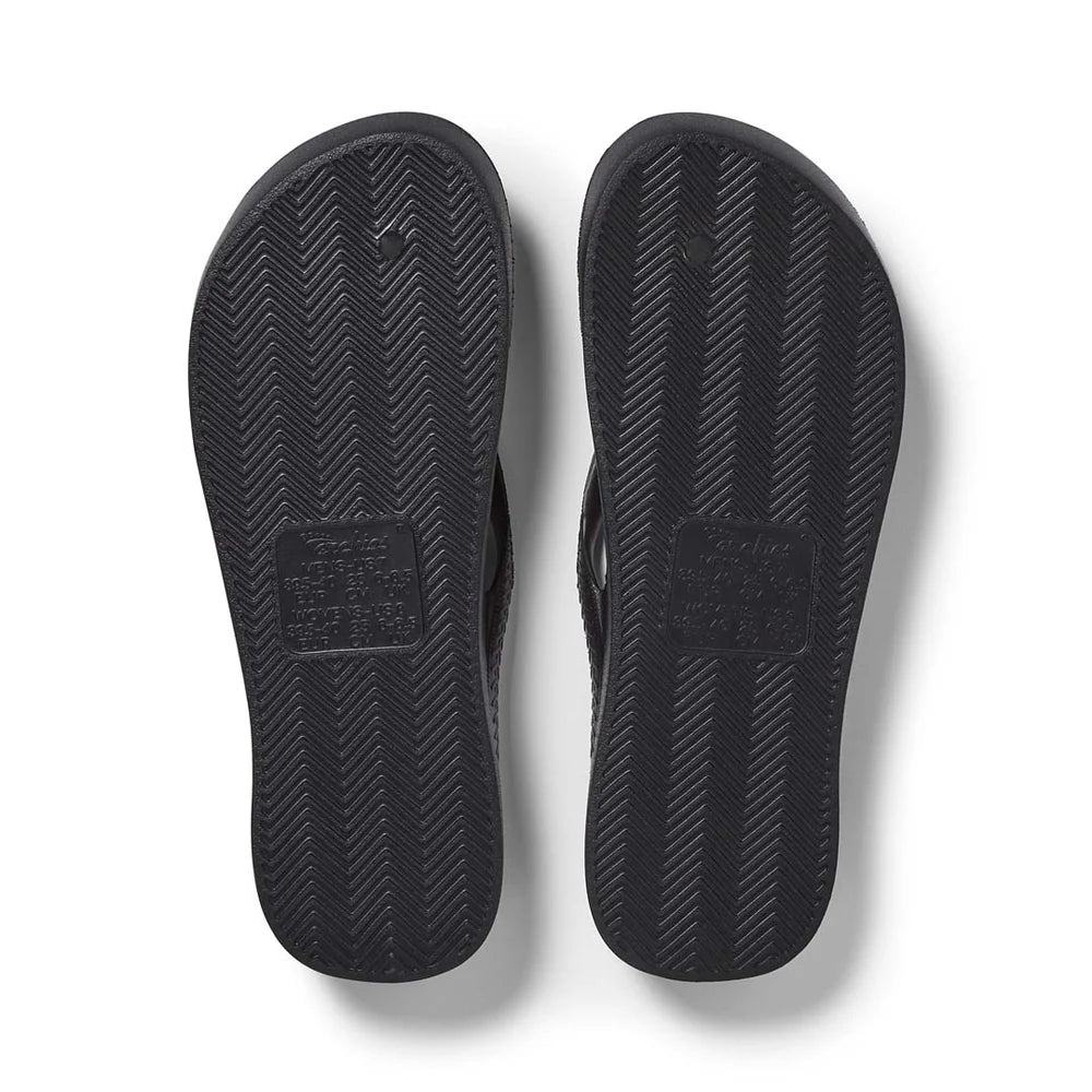 Arch Support Thongs - Classic Black