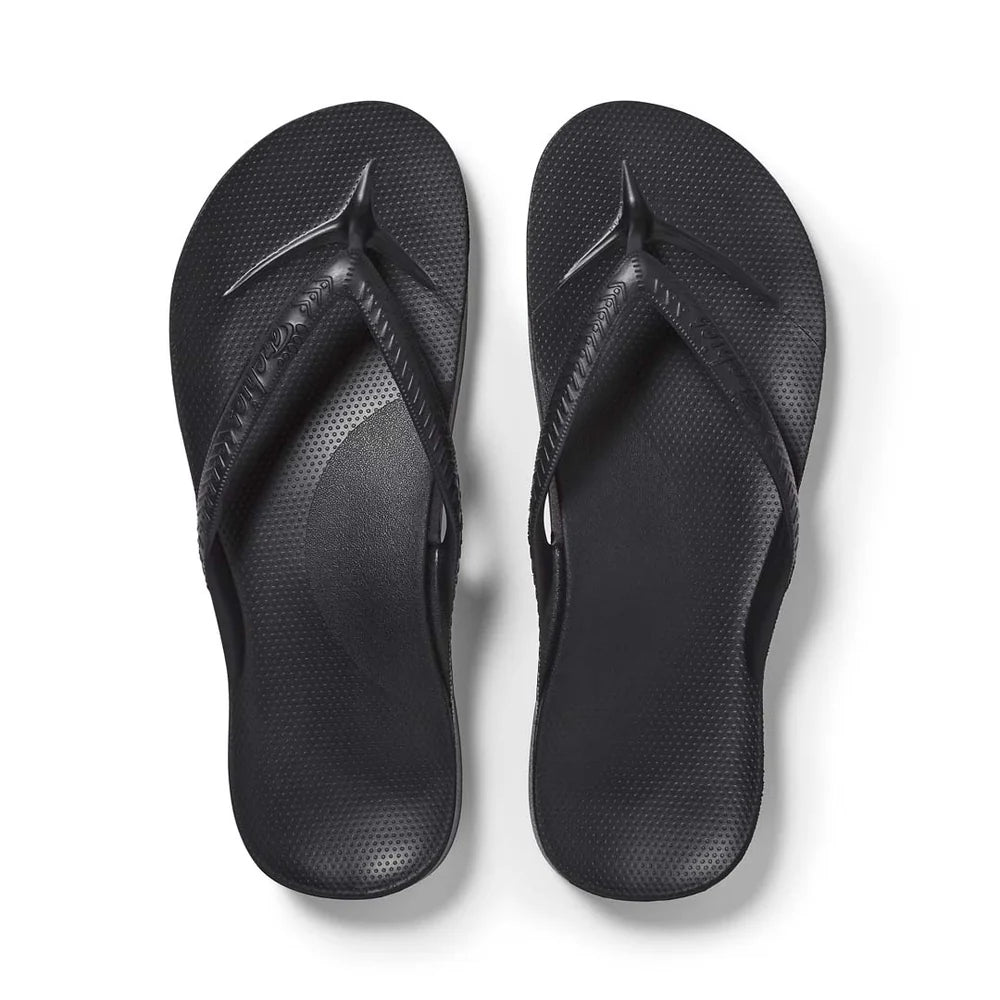 Arch Support Thongs - Classic Black