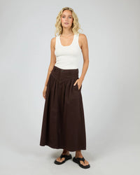 Arlo Maxi Skirt - Brown. All About Eve