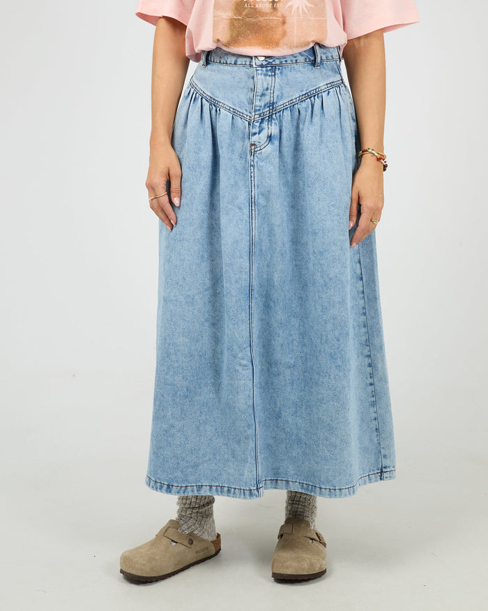 Arlo Maxi Skirt - Light Blue. All About Eve