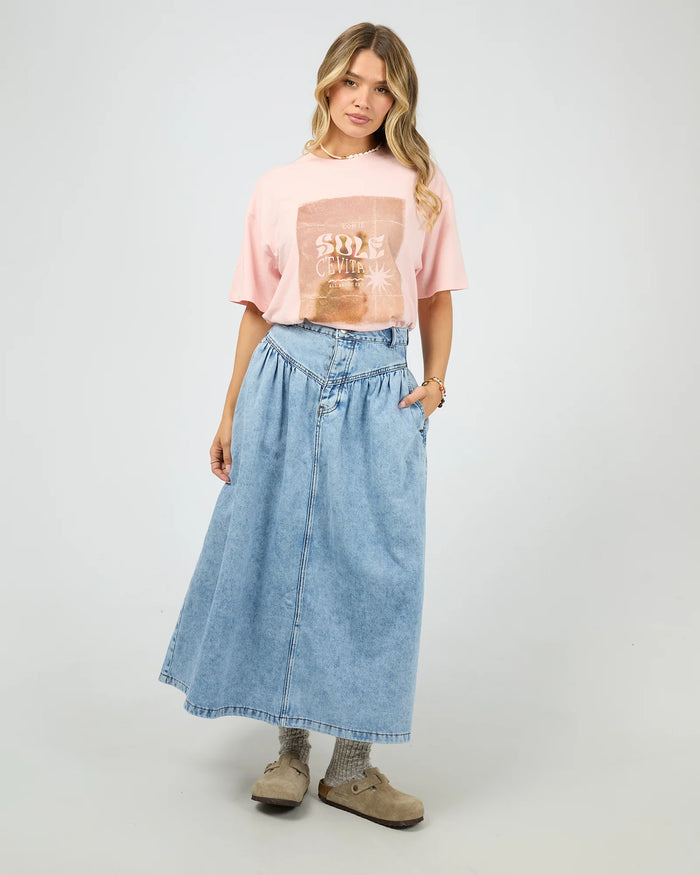 Arlo Maxi Skirt - Light Blue. All About Eve